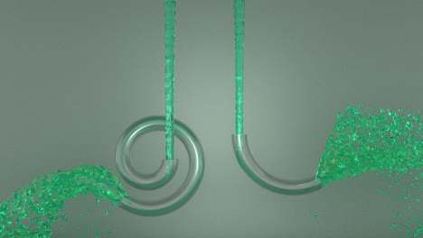 Abstract-glass-pipeline-and-green-liquid-falling-inside